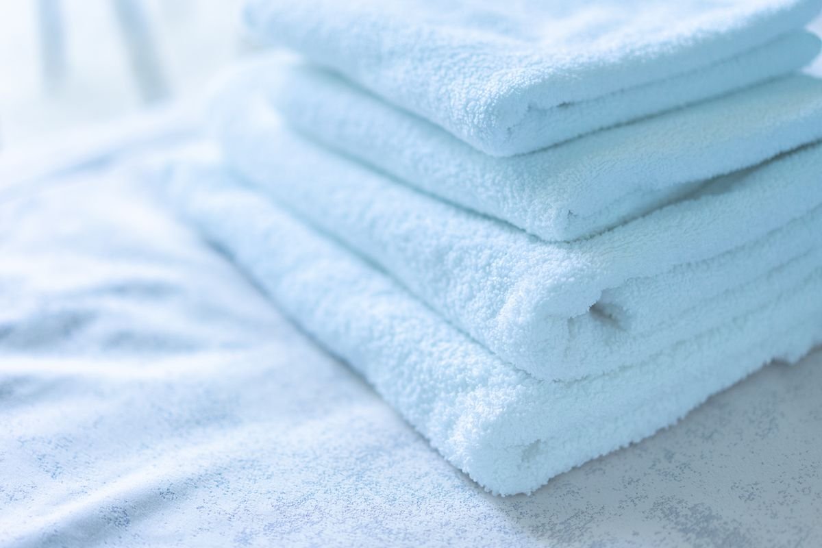 Folded towels stack
